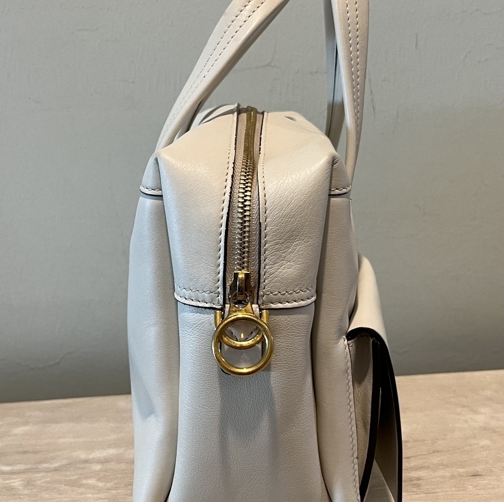 Rare Anya Hindmarch Buddy Cream Leather Tote/Shoulder Bag Made in Italy … - Picture 4 of 16
